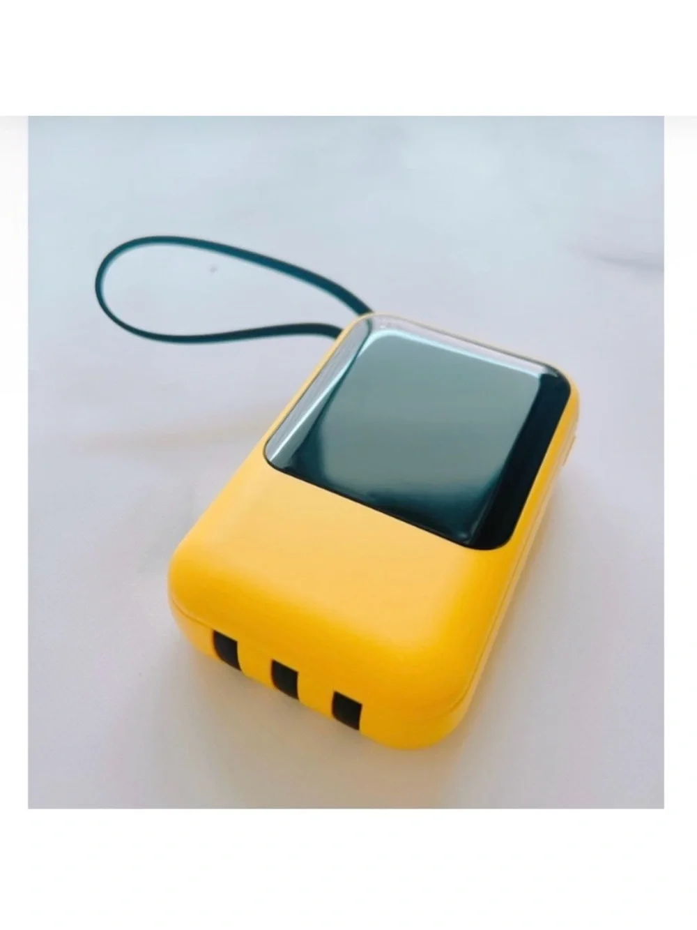 🆕- Mini Cell Phone Power Bank Integrated Charging Cables